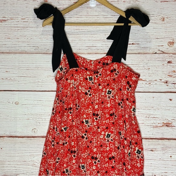 Free People Cecelia Jumpsuit in Red Combo Sz S - Picture 10 of 14